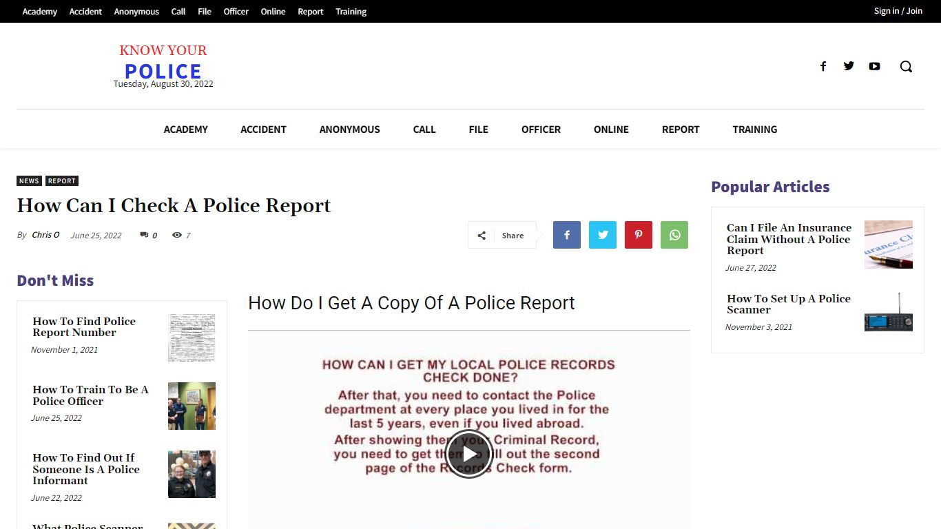 How Can I Check A Police Report - KnowYourPolice.net